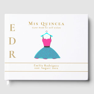 Mis Quince Quinceanera Dress GUEST BOOK Customised
