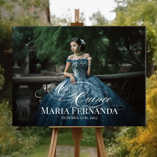 Mis Quince Quinceanera welcome sign with photo
