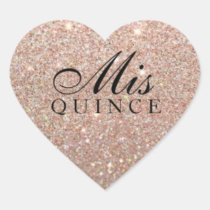 Mis Quince Rose Gold Glitter Fab Sticker