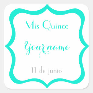 Mis Quince stickers- Customise Square Sticker