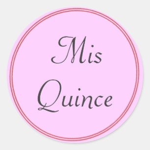 Mis Quince stickers in pink