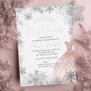 Mis Quince Winter Snowflake Blush Quinceanera