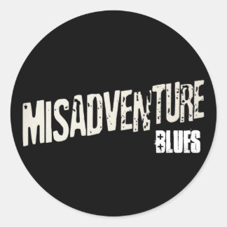 misadventurelogo, BLUES Classic Round Sticker