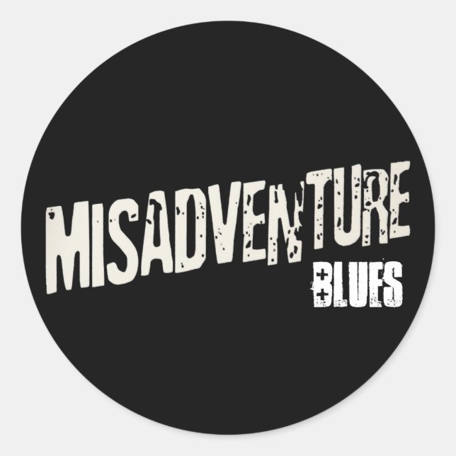 misadventurelogo, BLUES Classic Round Sticker (Front)