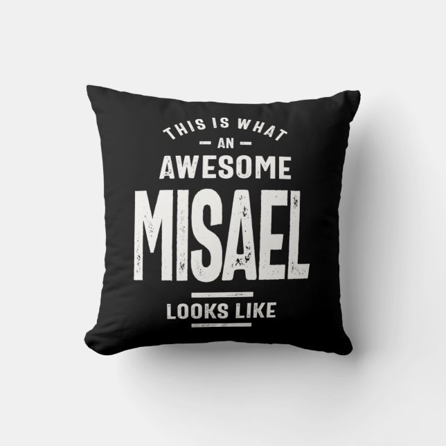 Misael Personalised Name Birthday Cushion (Front)