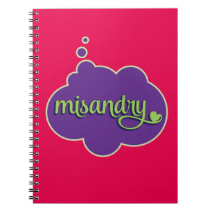 Misandry Notebook (green on purple)