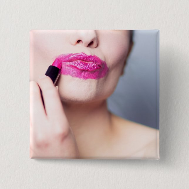Misapplied Lipstick button (Front)