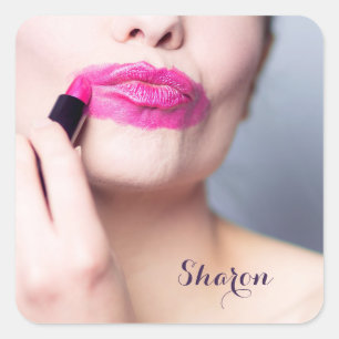 Misapplied Lipstick custom monogram stickers