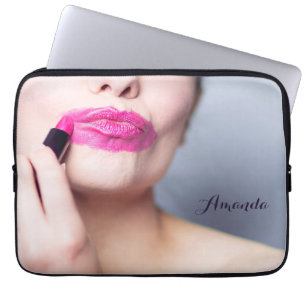 Misapplied Lipstick custom name laptop sleeves