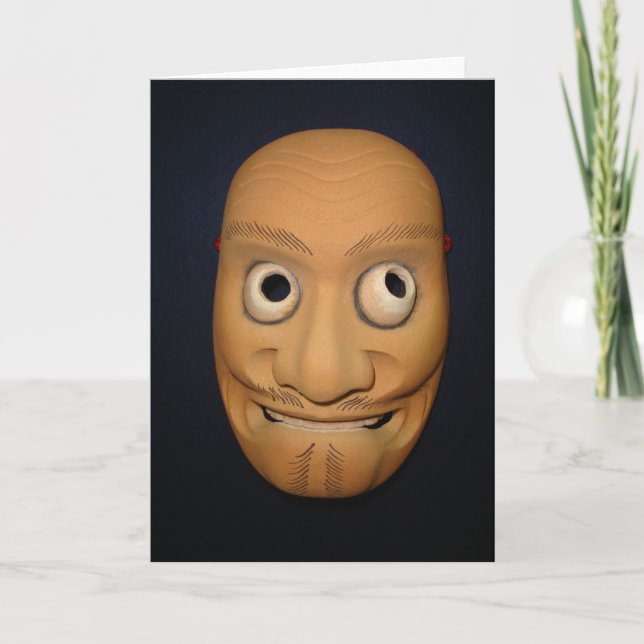 Misawa Noh Mask Greeting Card (Front)
