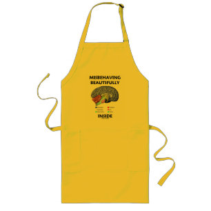 Misbehaving Beautifully Inside (Anatomical Brain) Long Apron