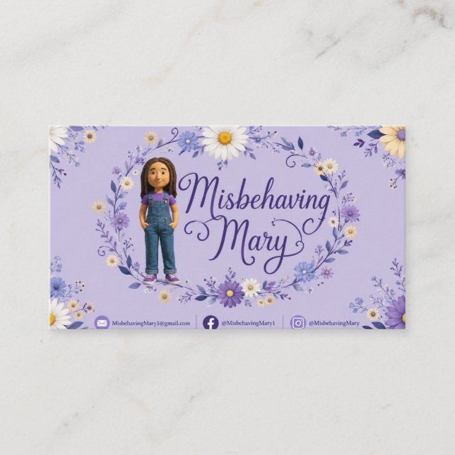 Misbehaving Mary Business Cards (Front)