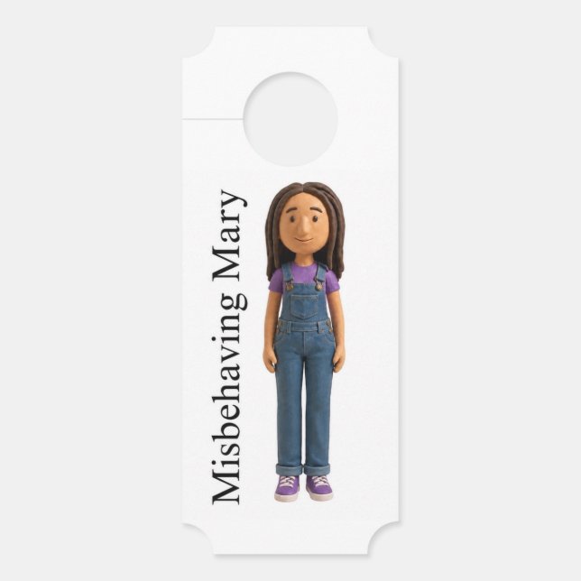 Misbehaving Mary Door Hanger (Front)