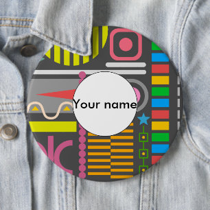 Misc shapes 6 cm round badge