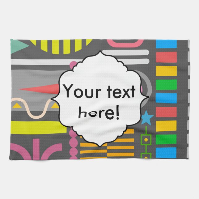 Misc shapes tea towel (Horizontal)