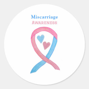 Miscarriage Awareness Ribbon Art Sticker Decals