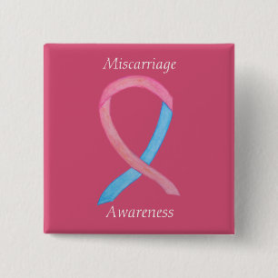 Miscarriage Awareness Ribbon Custom Art Pins