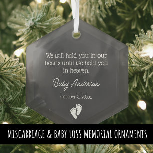 Miscarriage / Baby Loss Memorial Christmas Glass Tree Decoration