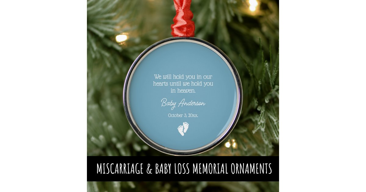 Miscarriage / Baby Loss Memorial Christmas Metal Tree Decoration Zazzle
