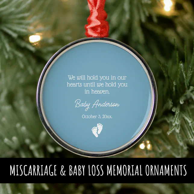 Miscarriage / Baby Loss Memorial Christmas Metal Tree Decoration Zazzle