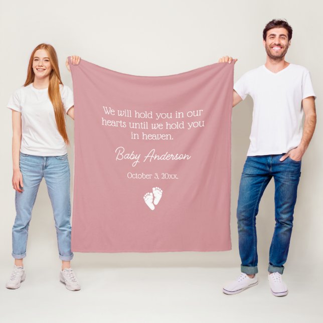 Miscarriage / Baby Loss Memorial Fleece Blanket (In Situ)
