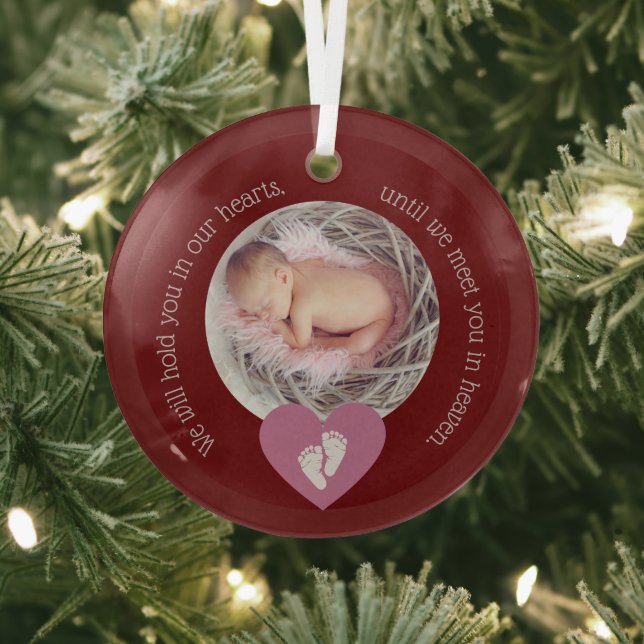 Miscarriage / Baby Loss Memorial Stillbirth Glass Tree Decoration (Insitu)