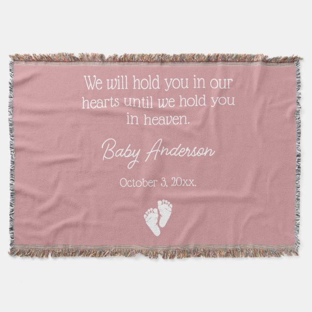 Miscarriage / Baby Loss Memorial Throw Blanket (Front)