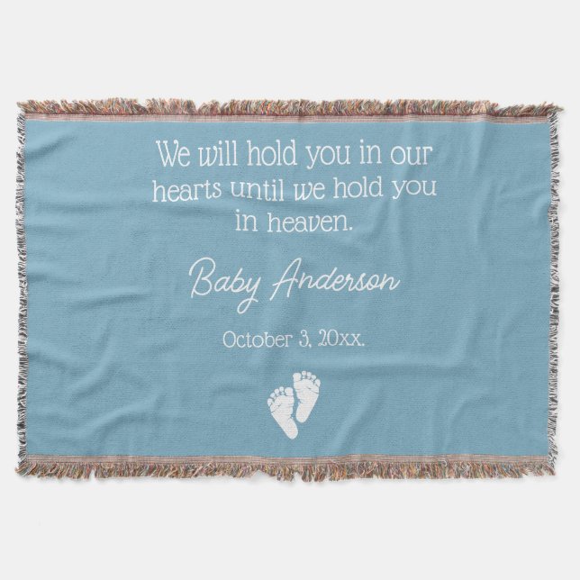 Miscarriage / Baby Loss Memorial Throw Blanket (Front)