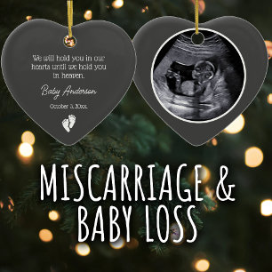 Miscarriage / Baby Loss Memorial Ultrasound Photo Ceramic Tree Decoration