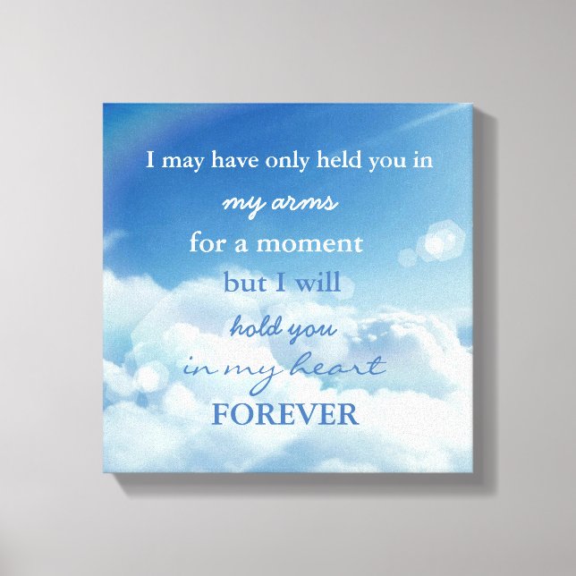 Miscarriage/Stillborn Loss Memorial Canvas Print (Front)