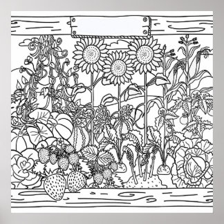 Miscellaneous Garden Colouring (page #5) medium Poster