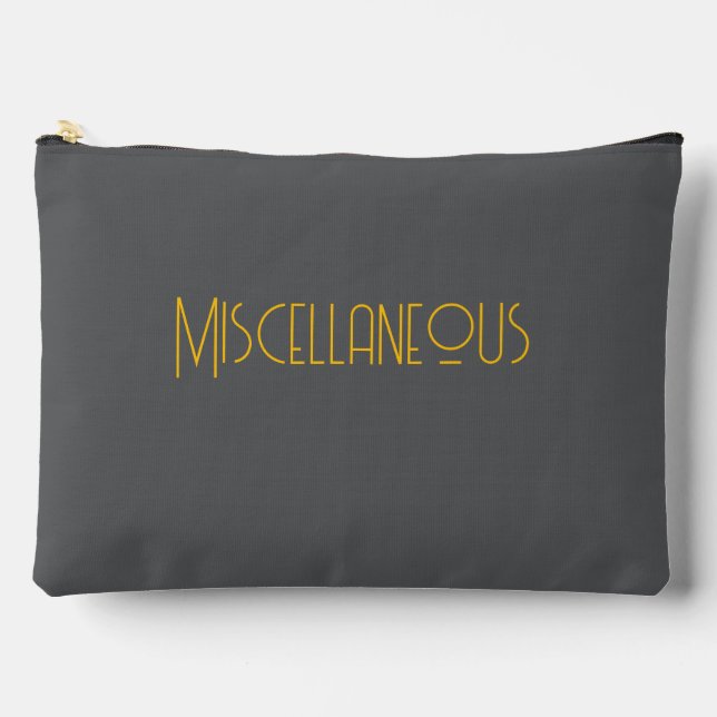 Miscellaneous Grey  Accessory Pouch (Front)