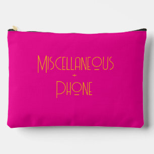 Miscellaneous + Phone Hot Pink Accessory Pouch