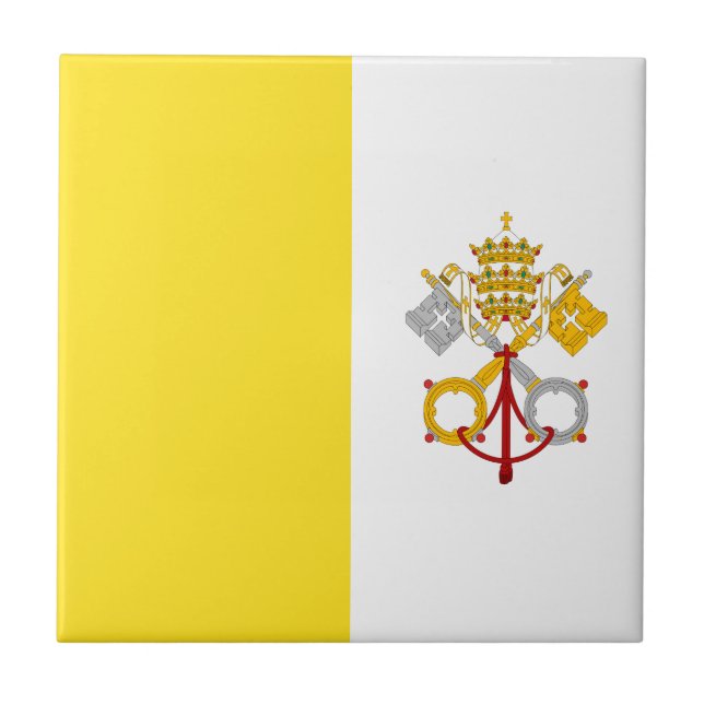 Miscellaneous - Vatican City Flag Pattern Tile (Front)