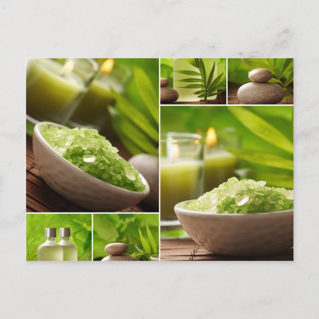 Miscellaneous - Zen Spa Collage Patterns Three Postcard (Front)