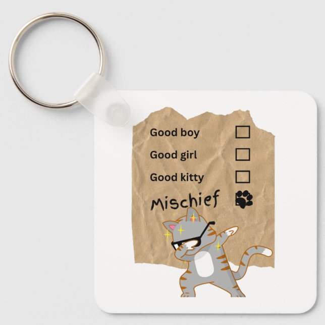 Mischeif cats key ring (Front)