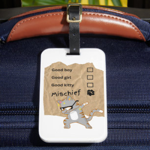 Mischeif cats luggage tag