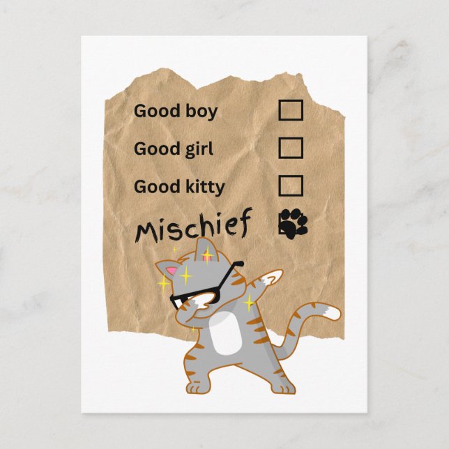 Mischeif cats postcard (Front)