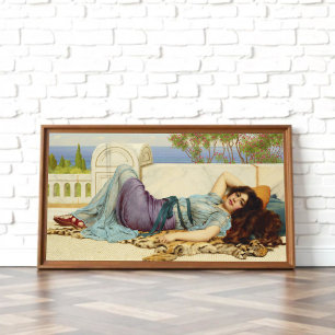 Mischief and Repose by John Godward Poster