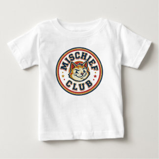 Mischief Club Winking Cat Badge Baby T-Shirt