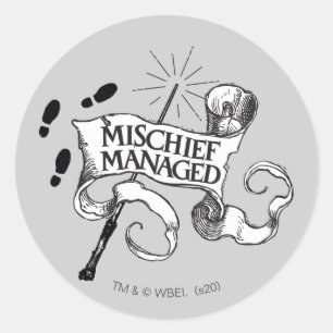 Mischief Managed Classic Round Sticker