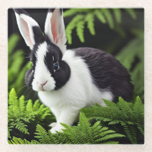 Mischief The Black And White Bunny, Coaster
