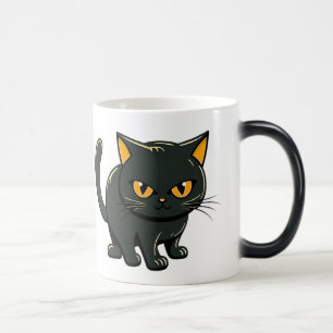 Mischievous and Crafty Black Cat Magic Mug