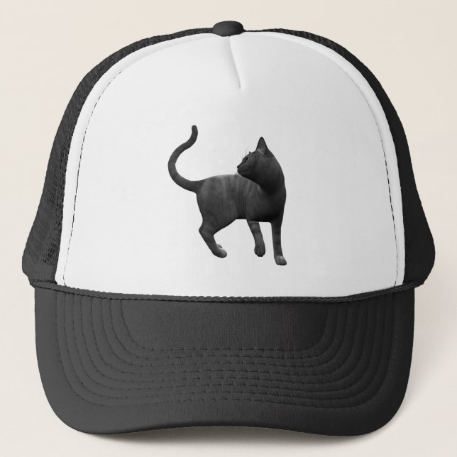 Mischievous Black Cat Hat (Front)