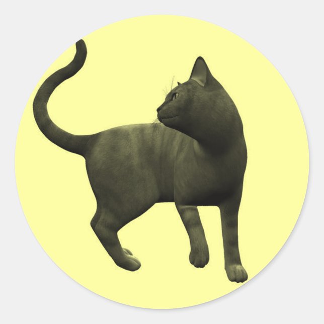 Mischievous Black Cat Stickers (Front)