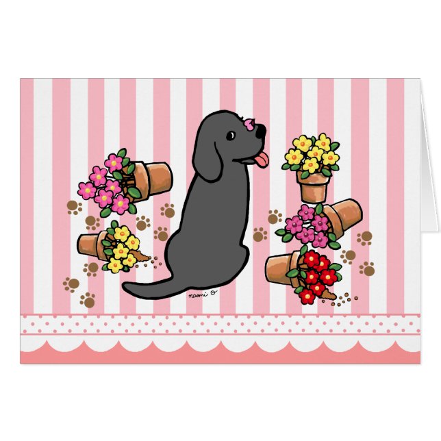 Mischievous Black Labrador (Front Horizontal)