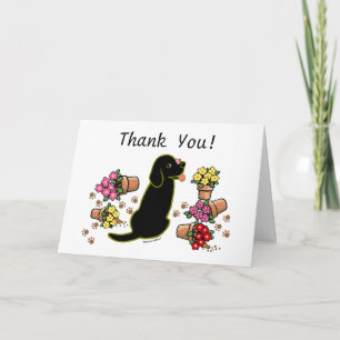 Mischievous Black Labrador Thank You Card