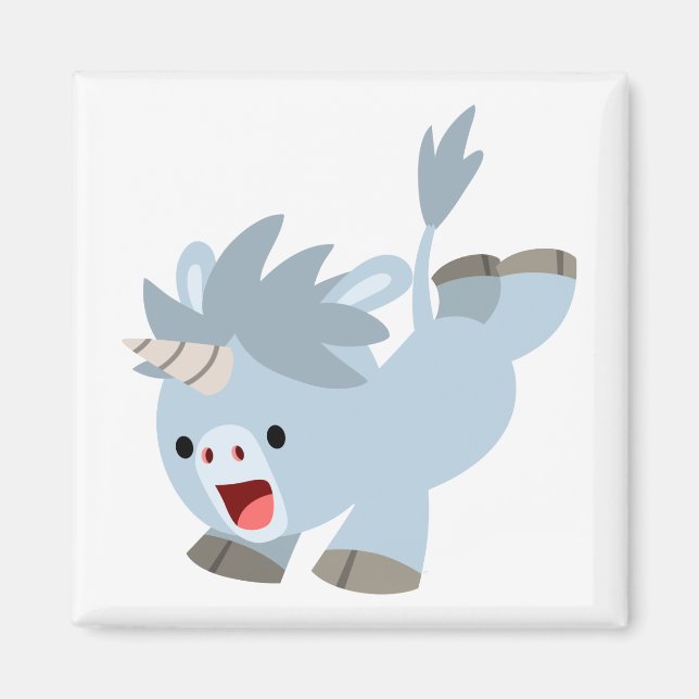 Mischievous Cartoon Baby Unicorn Magnet (Front)