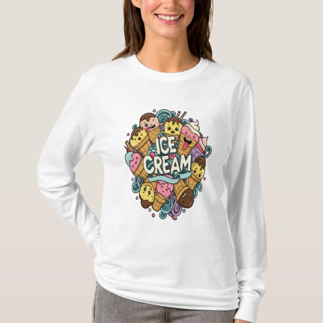 Mischievous Cone Crew Doodle Shirt (Front)