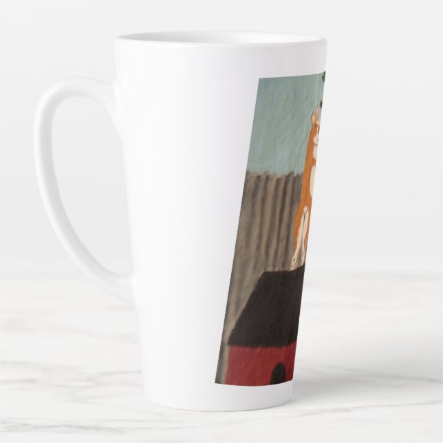 Mischievous Corgi Latte Mug (Left)
